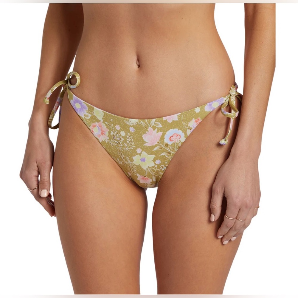 Billabong Women's Feelin Peaceful Reversible Tie Tropic Bikini Bottoms Sz Small